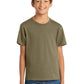 Port & Company PC54Y Youth Core Cotton Tee, Coyote Brown, Model front