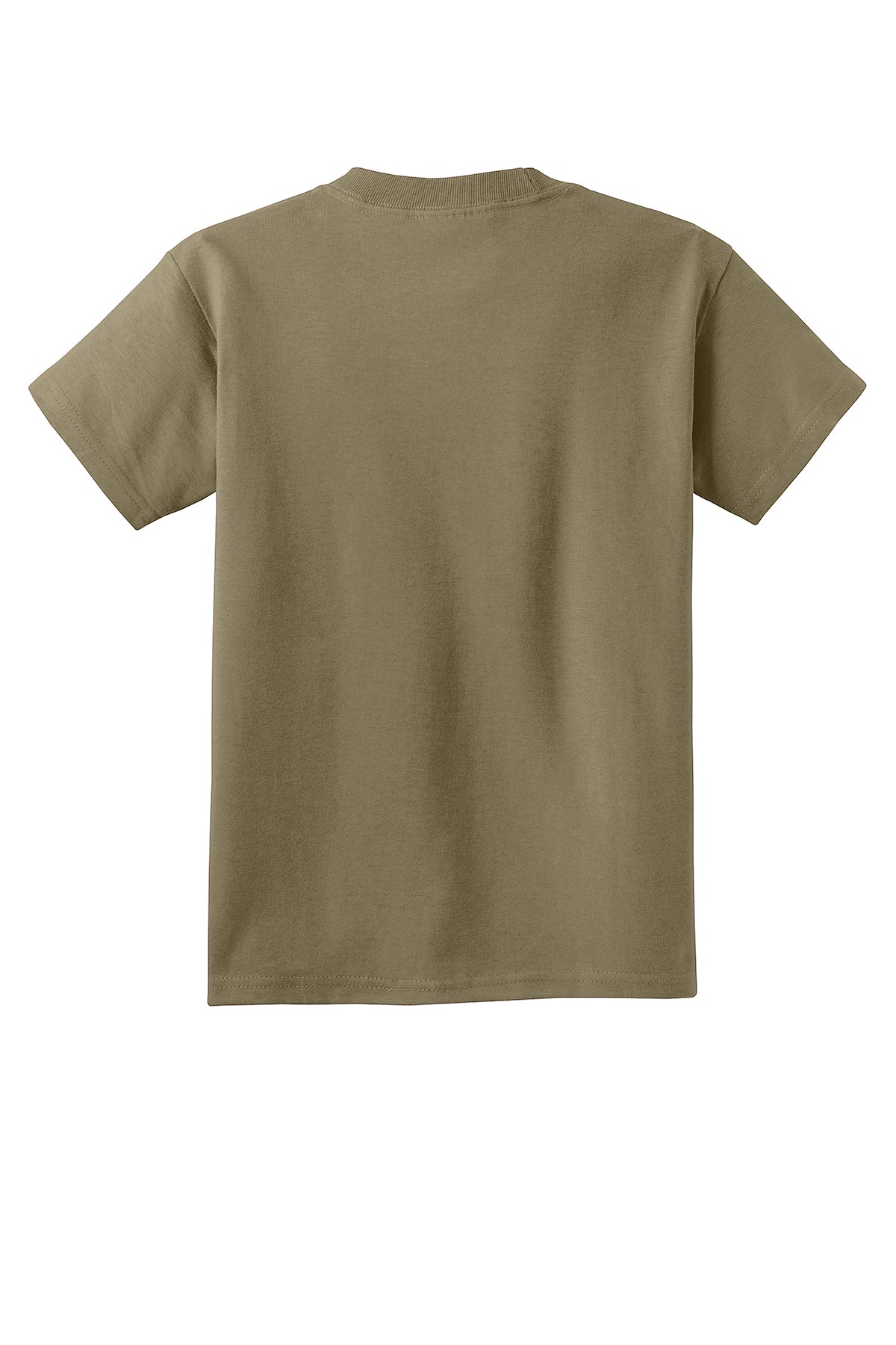 Port & Company PC54Y Youth Core Cotton Tee, Coyote Brown, Flat back
