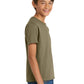 Port & Company PC54Y Youth Core Cotton Tee, Coyote Brown, Model side