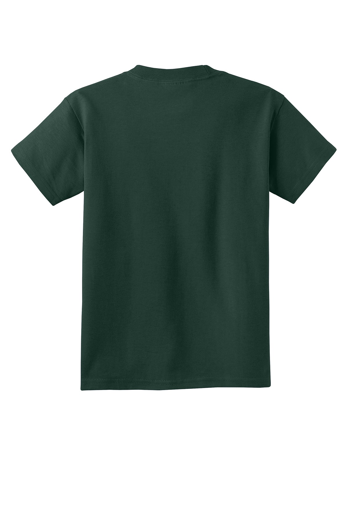 Port & Company PC54Y Youth Core Cotton Tee, Dark Green, Flat back