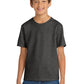 Port & Company PC54Y Youth Core Cotton Tee, Dark Heather Grey, Model front