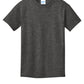 Port & Company PC54Y Youth Core Cotton Tee, Dark Heather Grey, Flat front