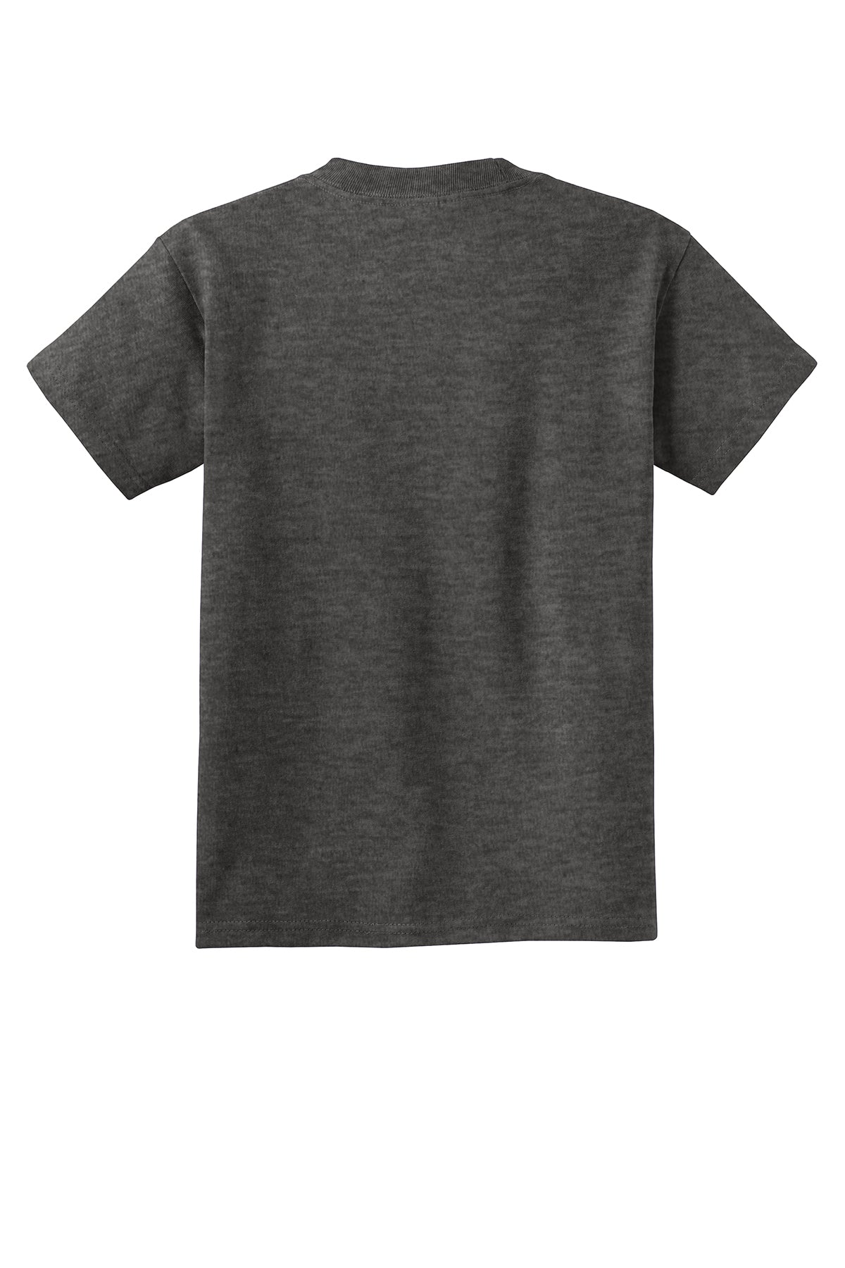 Port & Company PC54Y Youth Core Cotton Tee, Dark Heather Grey, Flat back
