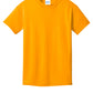 Port & Company PC54Y Youth Core Cotton Tee, Gold, Flat front