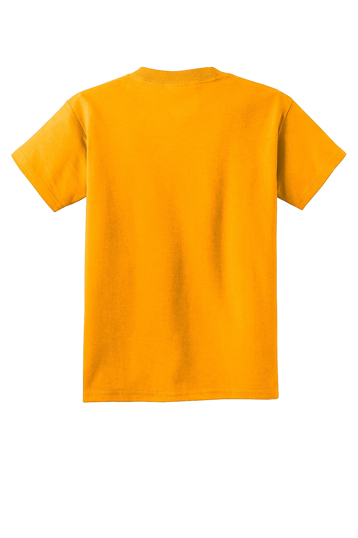 Port & Company PC54Y Youth Core Cotton Tee, Gold, Flat back