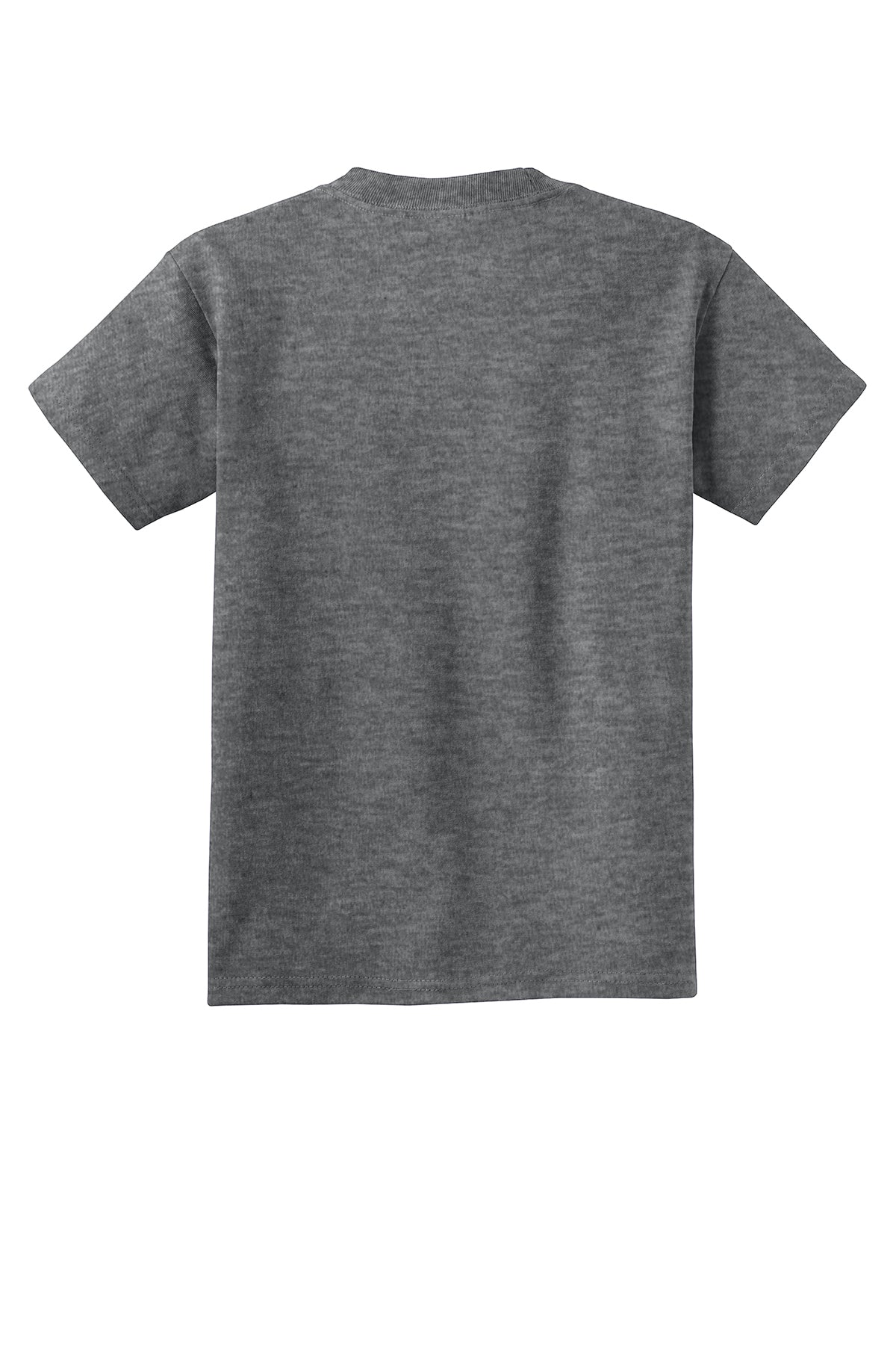 Port & Company PC54Y Youth Core Cotton Tee, Graphite Heather, Flat back