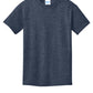 Port & Company PC54Y Youth Core Cotton Tee, Heather Navy, Flat front