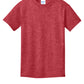 Port & Company PC54Y Youth Core Cotton Tee, Heather Red, Flat front