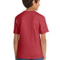 Port & Company PC54Y Youth Core Cotton Tee, Heather Red, Model back