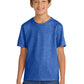 Port & Company PC54Y Youth Core Cotton Tee, Heather Royal, Model front