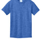 Port & Company PC54Y Youth Core Cotton Tee, Heather Royal, Flat front