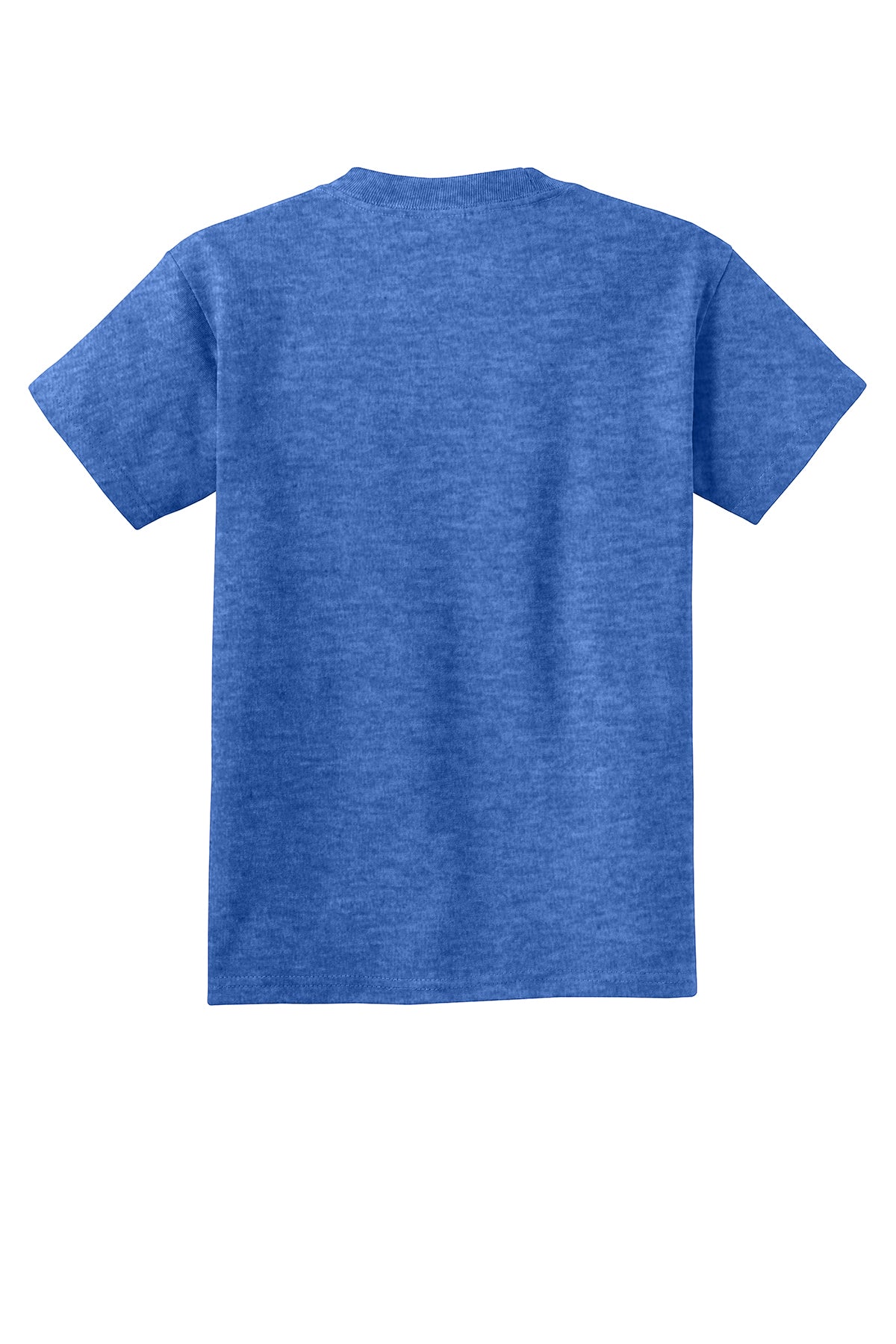 Port & Company PC54Y Youth Core Cotton Tee, Heather Royal, Flat back