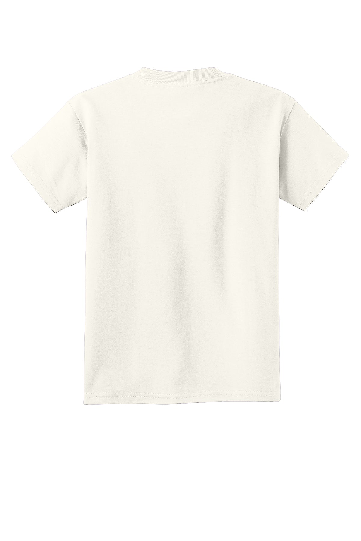 Port & Company PC54Y Youth Core Cotton Tee, Ivory, Flat back