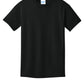 Port & Company PC54Y Youth Core Cotton Tee, Jet Black, Flat front