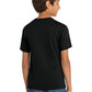 Port & Company PC54Y Youth Core Cotton Tee, Jet Black, Model back