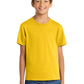 Port & Company PC54Y Youth Core Cotton Tee, Lemon Yellow, Model front