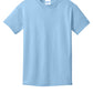 Port & Company PC54Y Youth Core Cotton Tee, Light Blue, Flat front