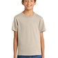 Port & Company PC54Y Youth Core Cotton Tee, Light Sand, Model front