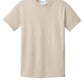 Port & Company PC54Y Youth Core Cotton Tee, Light Sand, Flat front
