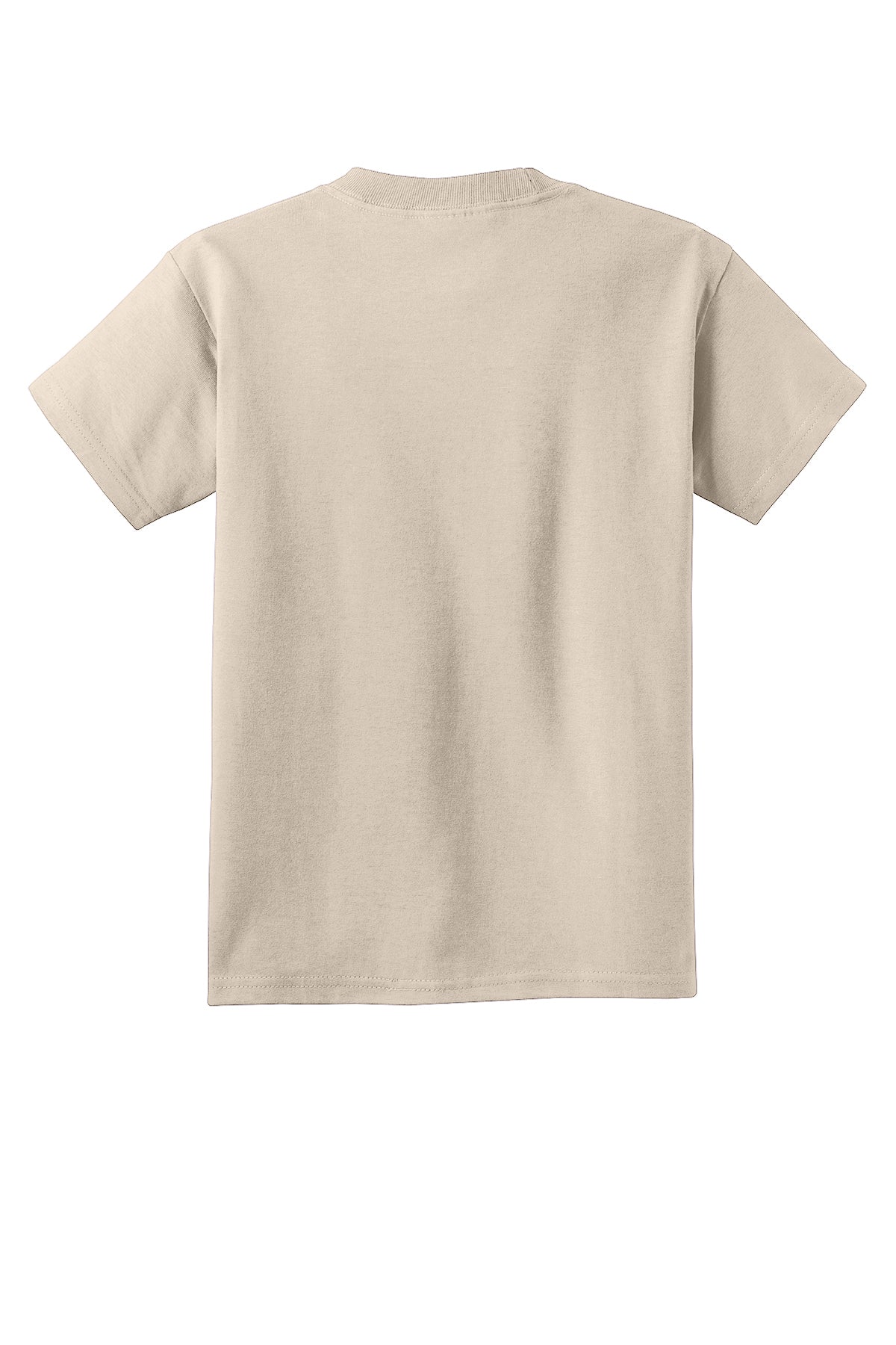 Port & Company PC54Y Youth Core Cotton Tee, Light Sand, Flat back