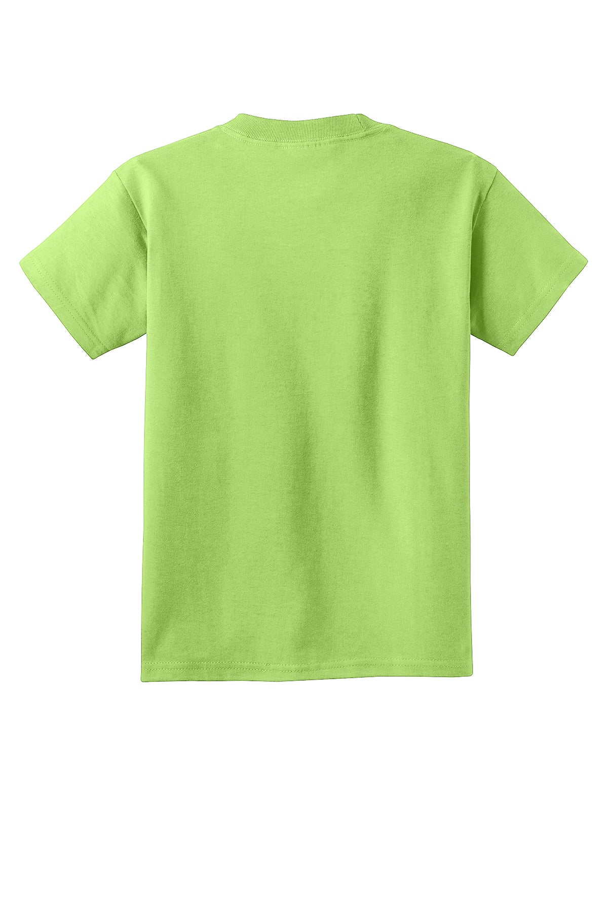 Port & Company PC54Y Youth Core Cotton Tee, Lime, Flat back