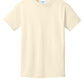 Port & Company PC54Y Youth Core Cotton Tee, Natural, Flat front