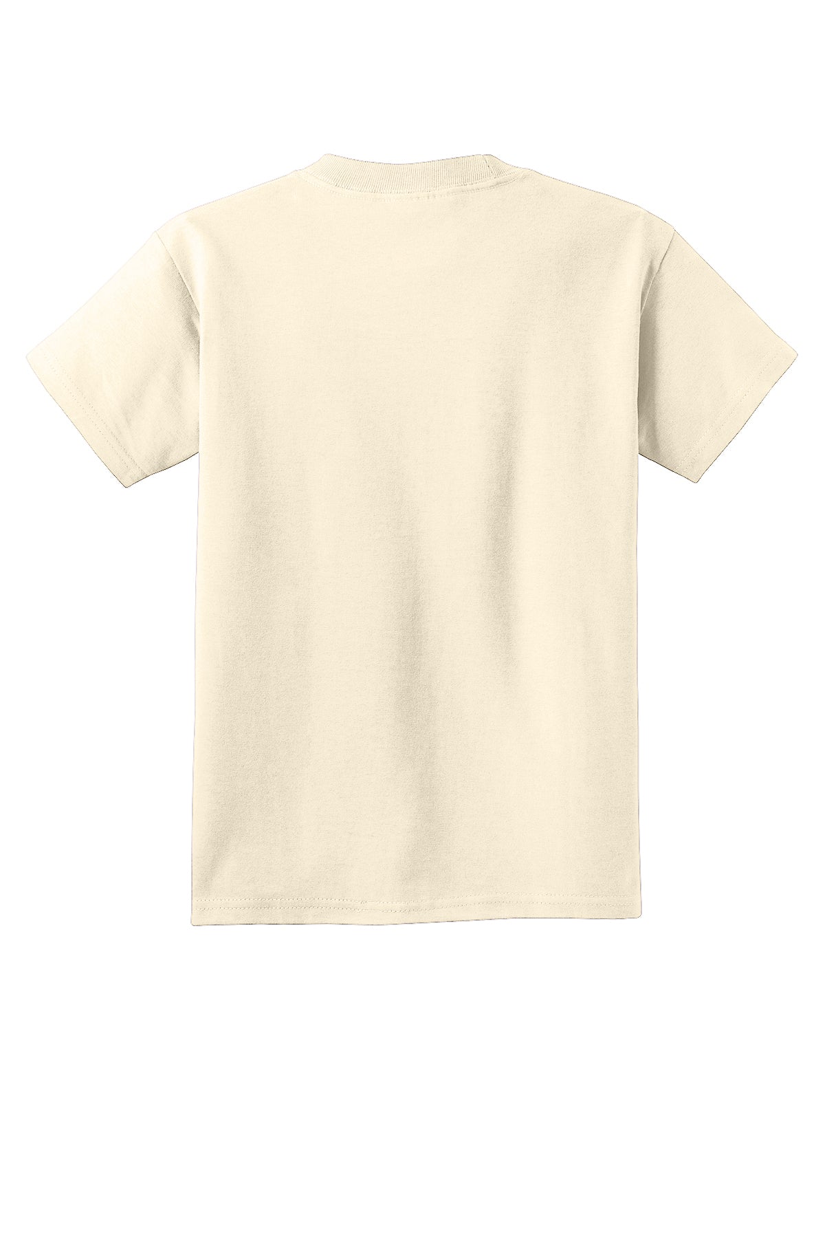 Port & Company PC54Y Youth Core Cotton Tee, Natural, Flat back