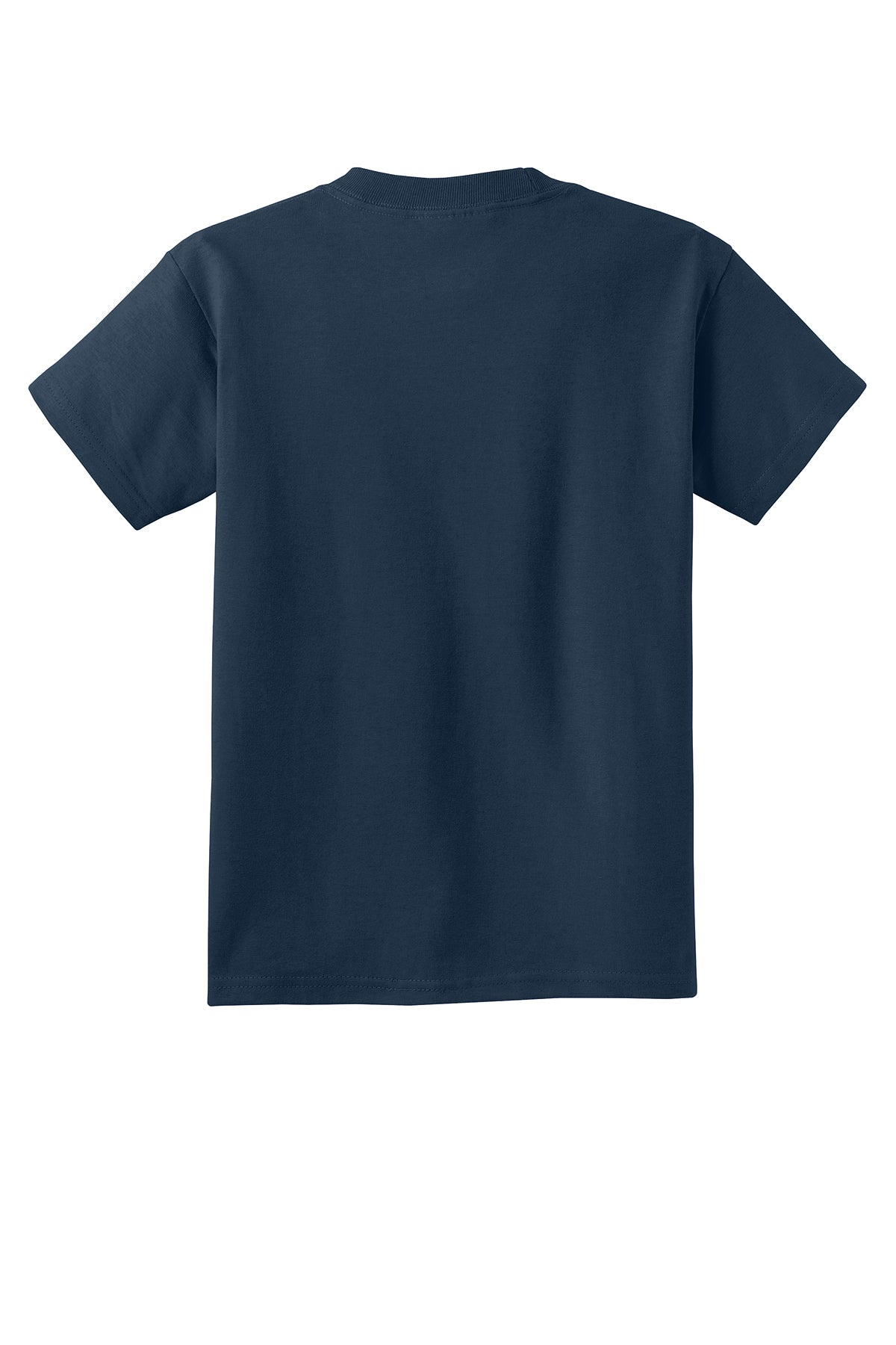 Port & Company PC54Y Youth Core Cotton Tee, Navy, Flat back