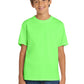 Port & Company PC54Y Youth Core Cotton Tee, Neon Green, Model front