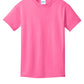 Port & Company PC54Y Youth Core Cotton Tee, Neon Pink, Flat front
