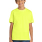 Port & Company PC54Y Youth Core Cotton Tee, Neon Yellow, Model front