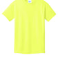 Port & Company PC54Y Youth Core Cotton Tee, Neon Yellow, Flat front