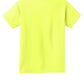 Port & Company PC54Y Youth Core Cotton Tee, Neon Yellow, Flat back