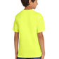 Port & Company PC54Y Youth Core Cotton Tee, Neon Yellow, Model back