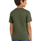 Port & Company PC54Y Youth Core Cotton Tee, Olive Drab Green, Model back