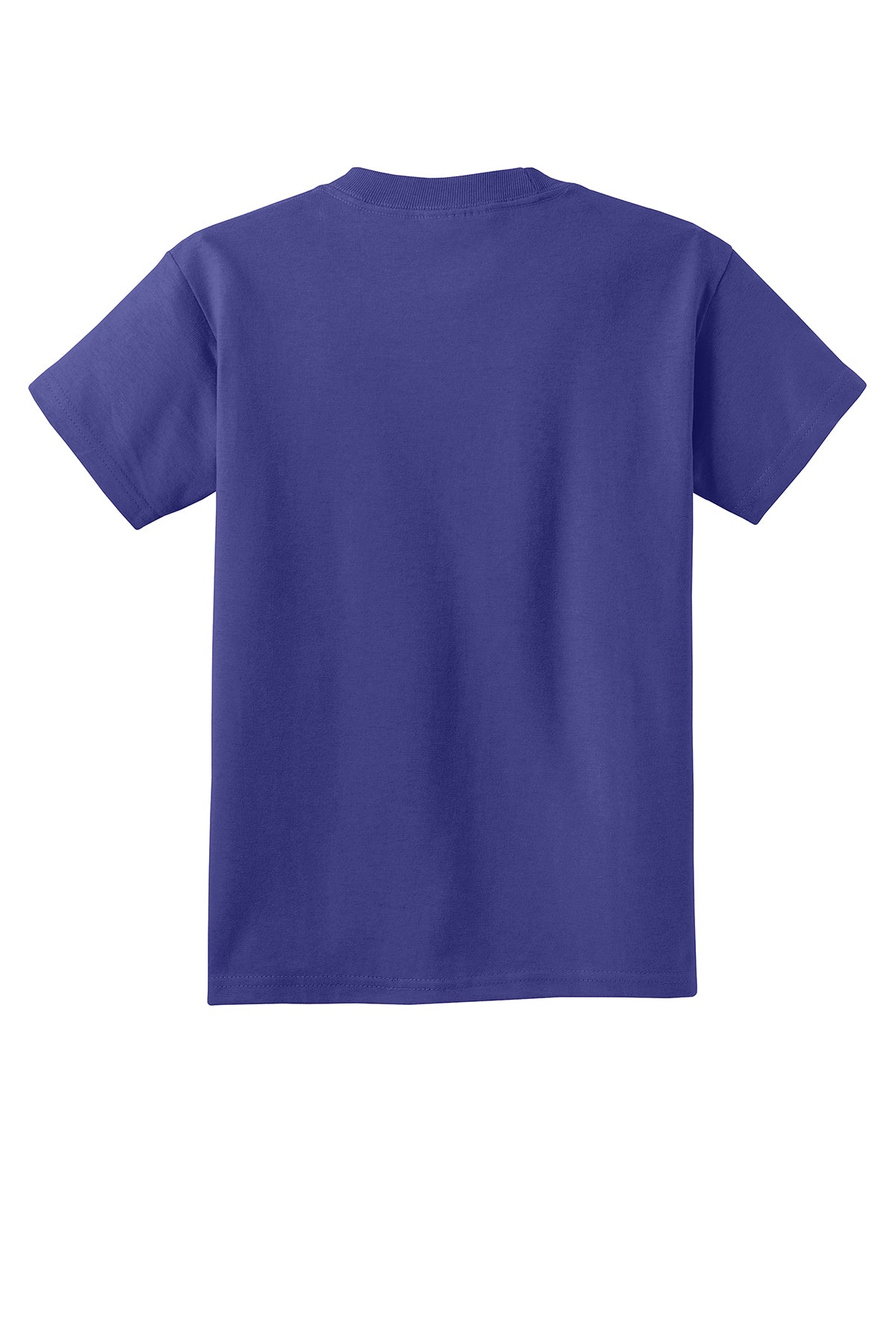 Port & Company PC54Y Youth Core Cotton Tee, Purple, Flat back