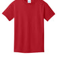 Port & Company PC54Y Youth Core Cotton Tee, Red, Flat front