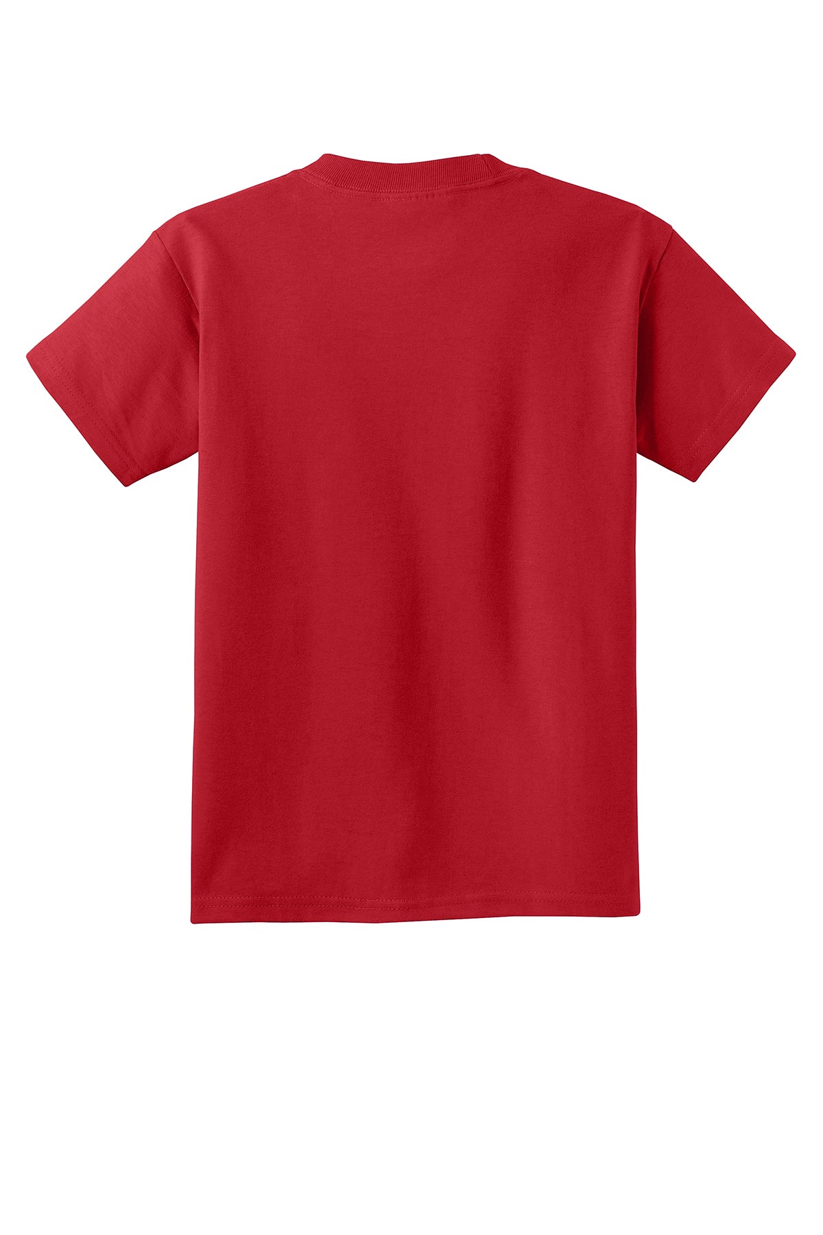 Port & Company PC54Y Youth Core Cotton Tee, Red, Flat back