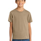 Port & Company PC54Y Youth Core Cotton Tee, Sand, Model front