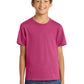 Port & Company PC54Y Youth Core Cotton Tee, Sangria, Model front