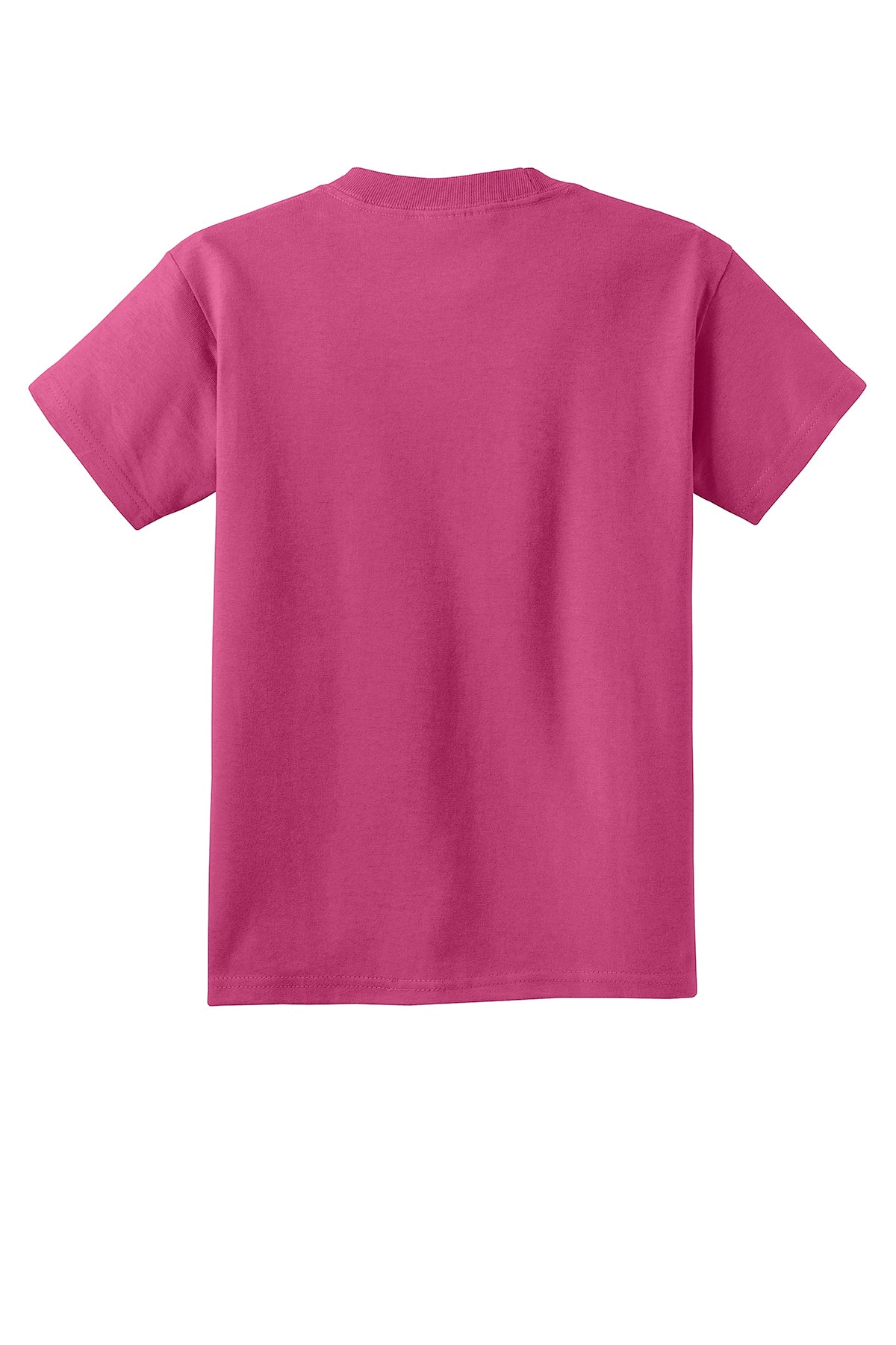 Port & Company PC54Y Youth Core Cotton Tee, Sangria, Flat back