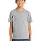 Port & Company PC54Y Youth Core Cotton Tee, Silver, Model front