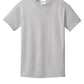 Port & Company PC54Y Youth Core Cotton Tee, Silver, Flat front