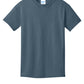 Port & Company PC54Y Youth Core Cotton Tee, Steel Blue, Flat front