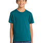 Port & Company PC54Y Youth Core Cotton Tee, Teal, Model front