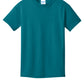 Port & Company PC54Y Youth Core Cotton Tee, Teal, Flat front