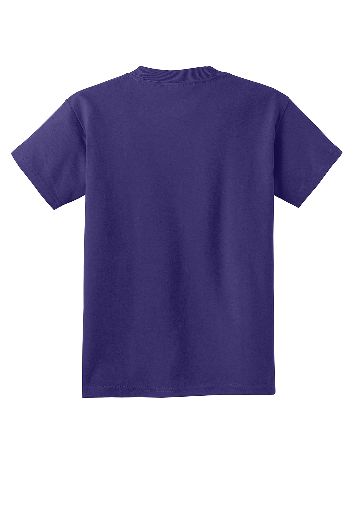 Port & Company PC54Y Youth Core Cotton Tee, Team Purple, Flat back