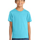 Port & Company PC54Y Youth Core Cotton Tee, Tidal Wave, Model front