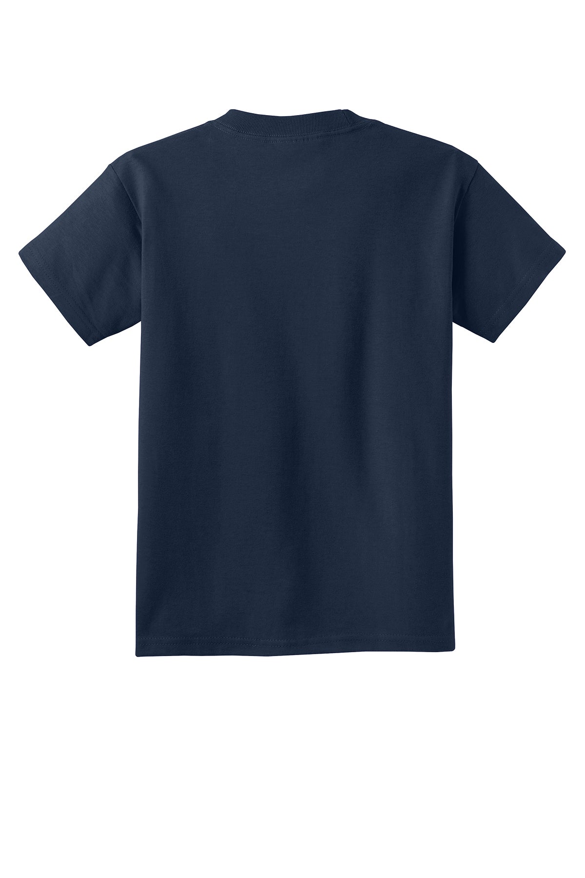 Port & Company PC54Y Youth Core Cotton Tee, True Navy, Flat back