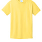 Port & Company PC54Y Youth Core Cotton Tee, Yellow, Flat front